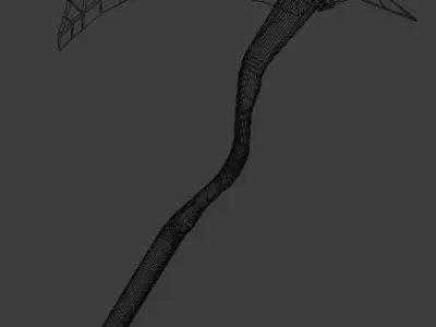 Sickle low poly axe Low-poly 3D model