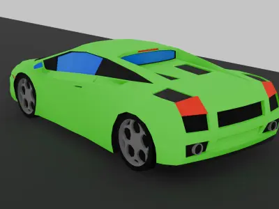 Sport Car Free Low Poly Free 3D model