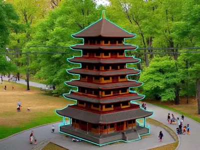Ancient Asian Pagoda - Stylized 3D Model Low-poly 3D model