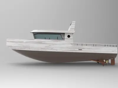 Fishing Vessel Low-poly 3D model