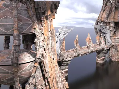 Angel Ascension towers 3D model