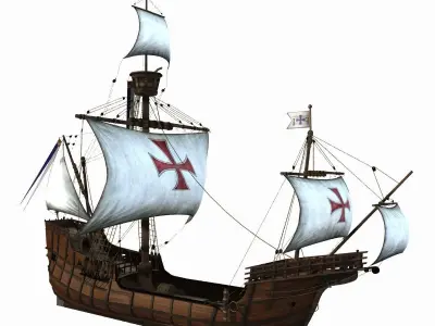 Columbus sailboat 3D model