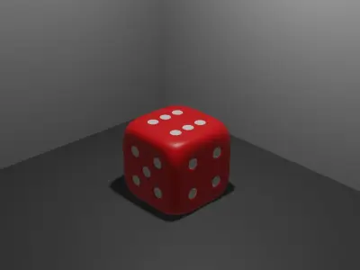 Just a simple dice Low-poly 3D model