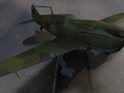 Lavochkin-Gorbunov-Gudkov LaGG-3 - early model 3D model