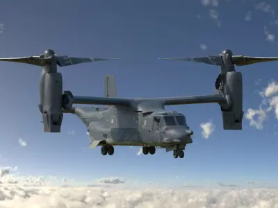 MV22-Osprey Ghost grey 3D model