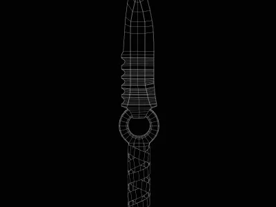 Rune stone dagger Low-poly 3D model