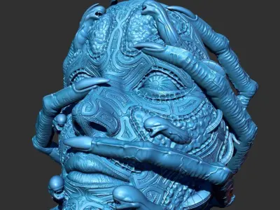 The Host alien head 3D print model