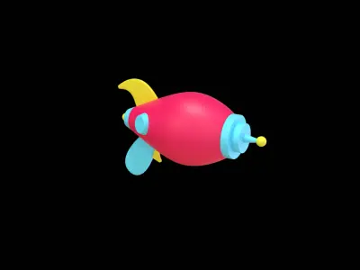 Toy Ray Gun - Stylized Low-Poly 3D Model Low-poly 3D model