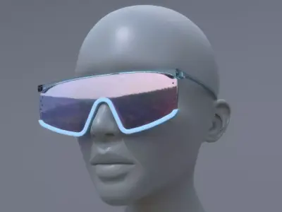 KENZO style fashion glasses 3D model