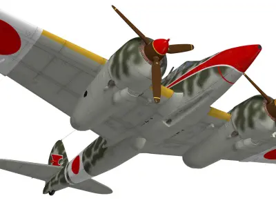 Kawasaki Ki-45 Kai Toryu 3D model