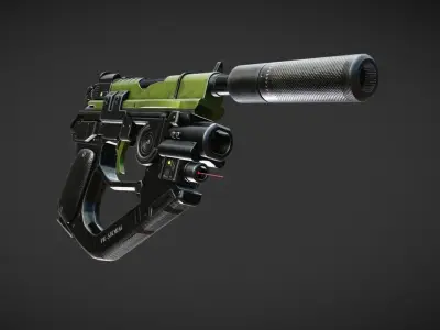 Advanced Pistol Low-poly 3D model