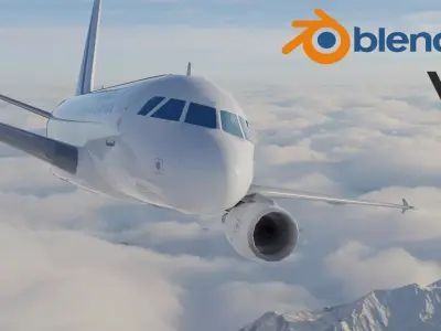 Airbus A318 Air france livery Low-poly 3D model