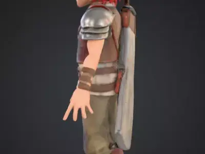 Roving Swordsman Low-poly 3D model