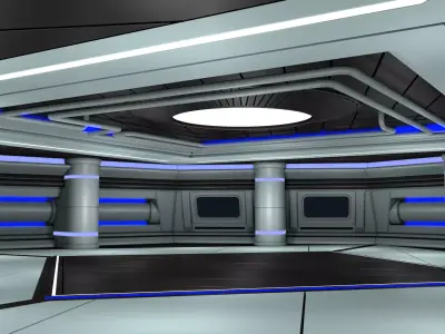 Futuristic Sci Fi Room 3D model