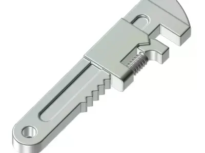 Steel Adjustable Spanner 3D model
