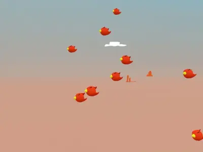 Valley Comic 3D Background 3D model