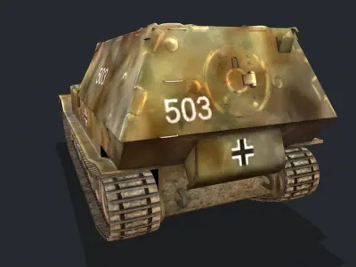 Elephant Tank Low-poly 3D model