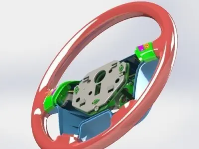 Original car steering wheel Free 3D model