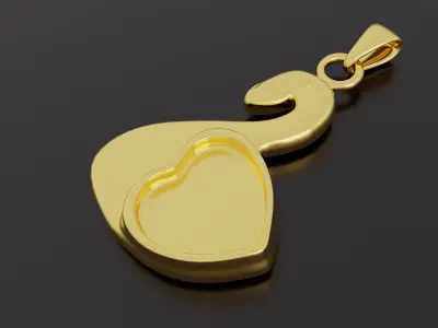 Swan Pendant for 3D printing Free 3D print model