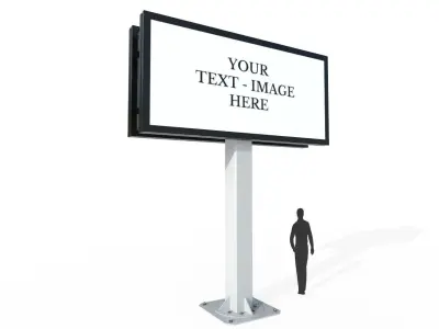 Billboard M2 Low-poly 3D model