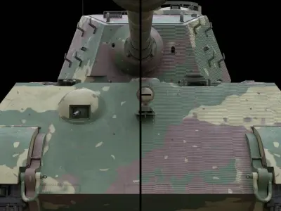 Panzerkampfwagen VI Ausf B Tiger II Low-poly 3D model