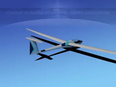 Glaser Dirks DG-200 17 Mtr Sailplane V03 3D model