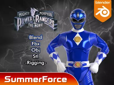 Blue Ranger - Mighty Morphin Power Rangers The Movie 3D model
