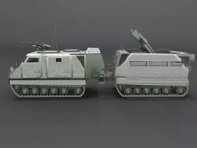 Bronco ATTC Mortar Tracked Carrier Low-poly 3D model