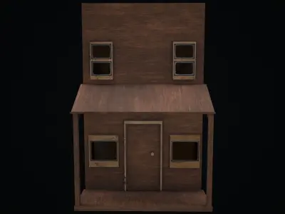 Wild Wist House - Game Ready Low Poly 3D Model  Low-poly 3D model