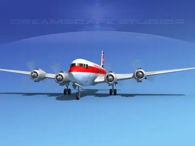 Douglas DC-6 Cunard Eagle 3D model