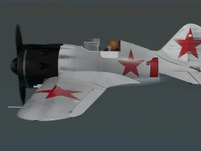 Polikarpow I 16 Rata in Winter Camoflage 3D model
