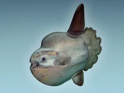 Sunfish 2 puffer fish 3D model