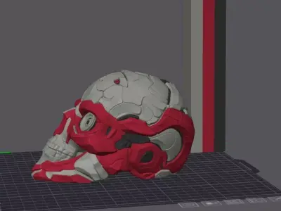 Cyberpunk Skull Helmet  STL and 3MF  3dprint 3D print model