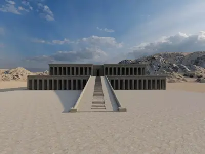 somer ancient pyramid-Ziggurat Temple 3D model