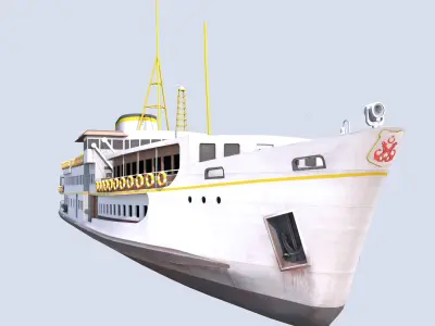 Istanbul Vapuru Cityline Ferry Low-poly 3D model