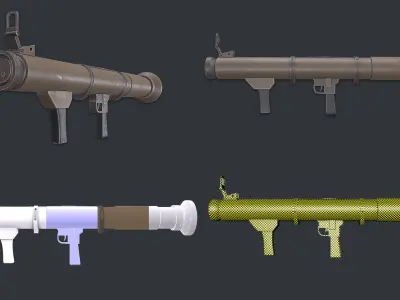 Rocket Launcher Pack Game Ready   Low-poly 3D model
