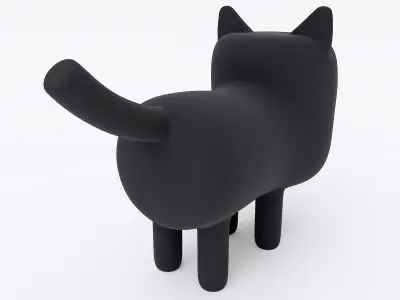 Cat cartoon 3dmodel 3D model