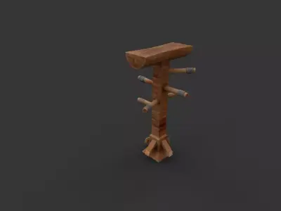 dummy dojo stylized Low-poly 3D model