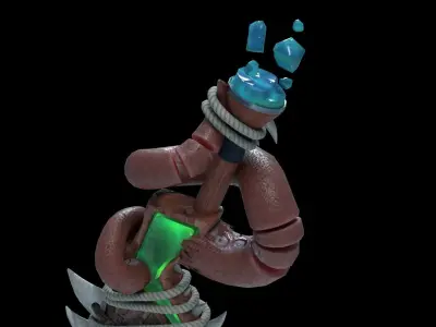 Fisherman Sword Low-poly 3D model