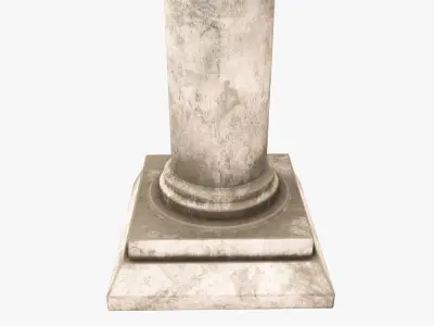 Column old Low-poly 3D model