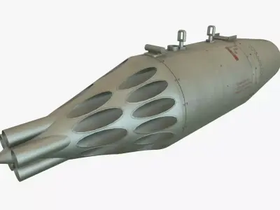 Rocket Launcher UB-32A Low-poly 3D model