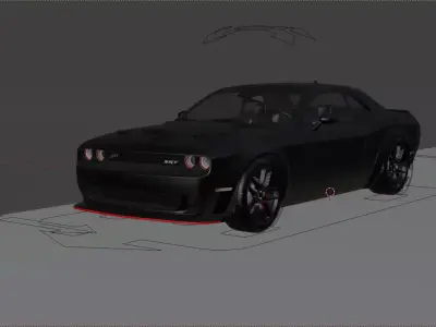 DODGE HELLCAT RIGGED Free 3D model