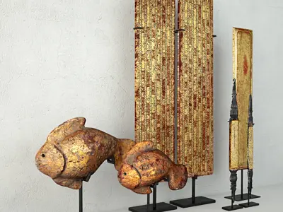 Old Burmese and Thai Decoration 3D model