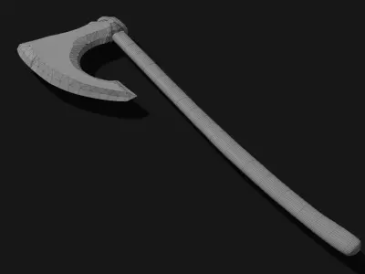 Viking Axe 3 Low-poly 3D model