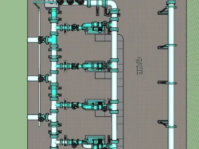 GAZ station 3D model