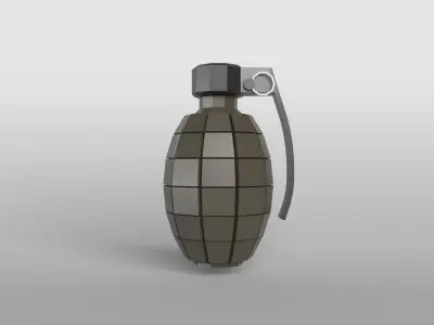 Grenade v1 004 Low-poly 3D model
