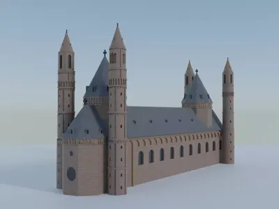 Worms cathedral 3D model