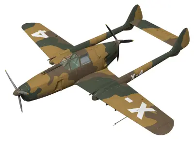 fokker D XXIII 3D model