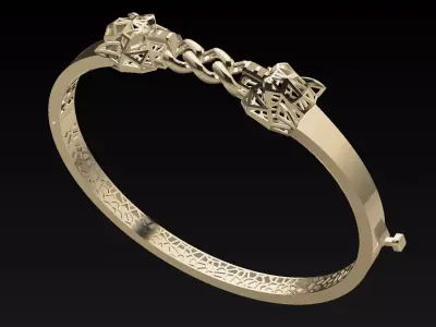 panther bracelet 3D print model Free 3D print model