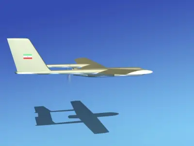 Mohajer 3 Drone V02 3D model